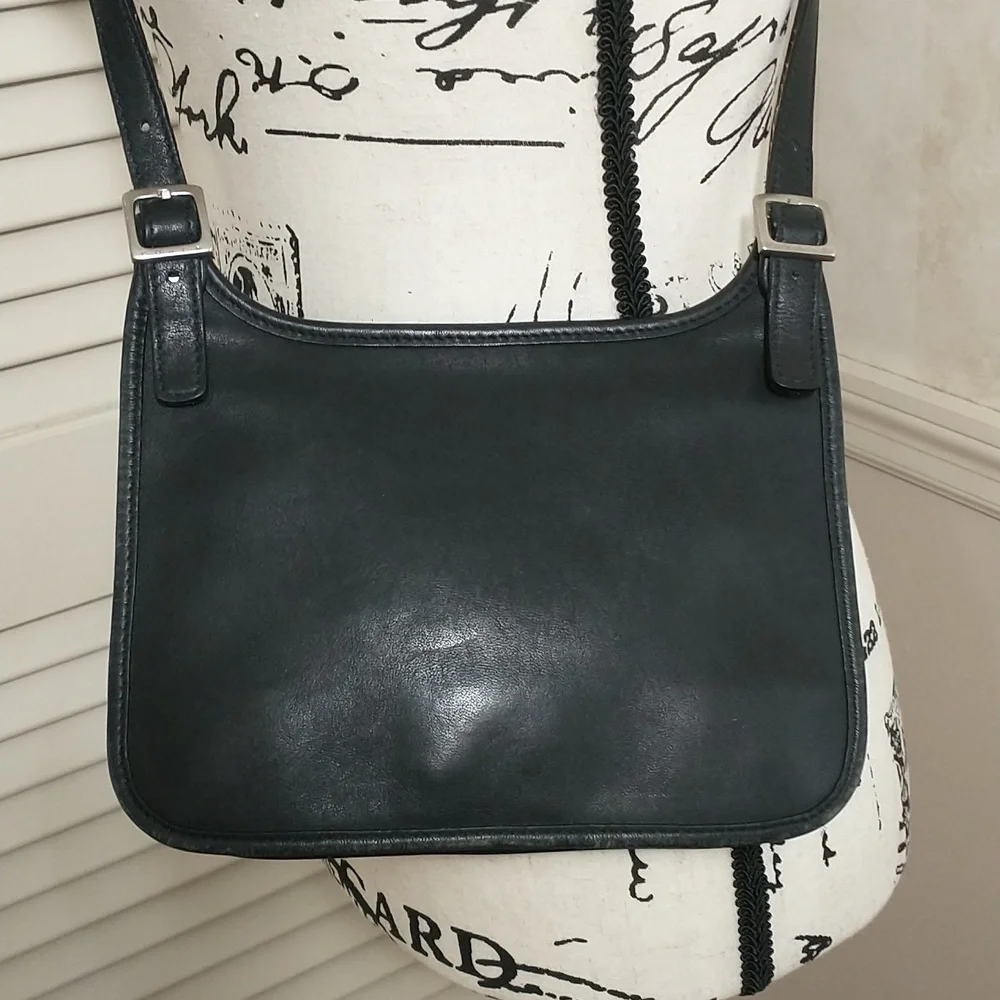 Vintage Coach Mini Hippie Leather Crossbody‎ Foldover Flap Bag, Purse, #9142
